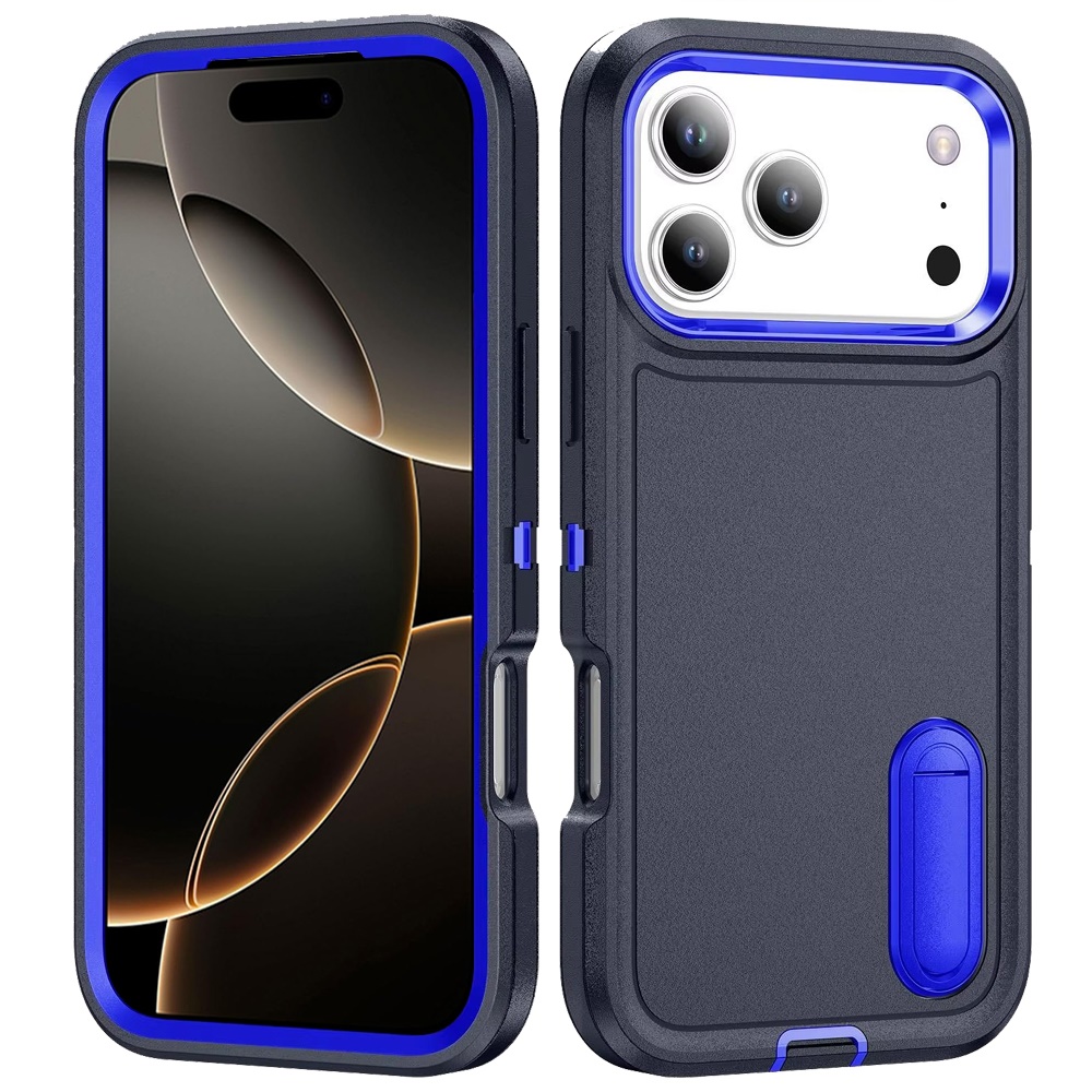 Für iPhone 17 Pro Max Peak 3-in-1 Robuste Hybrid Hülle mit Ständer - Schwarz - Bild 14 von 20