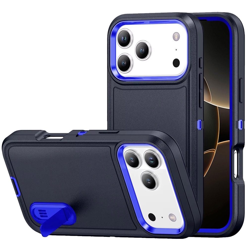 Für iPhone 17 Pro Max Peak 3-in-1 Robuste Hybrid Hülle mit Ständer - Schwarz - Bild 16 von 20