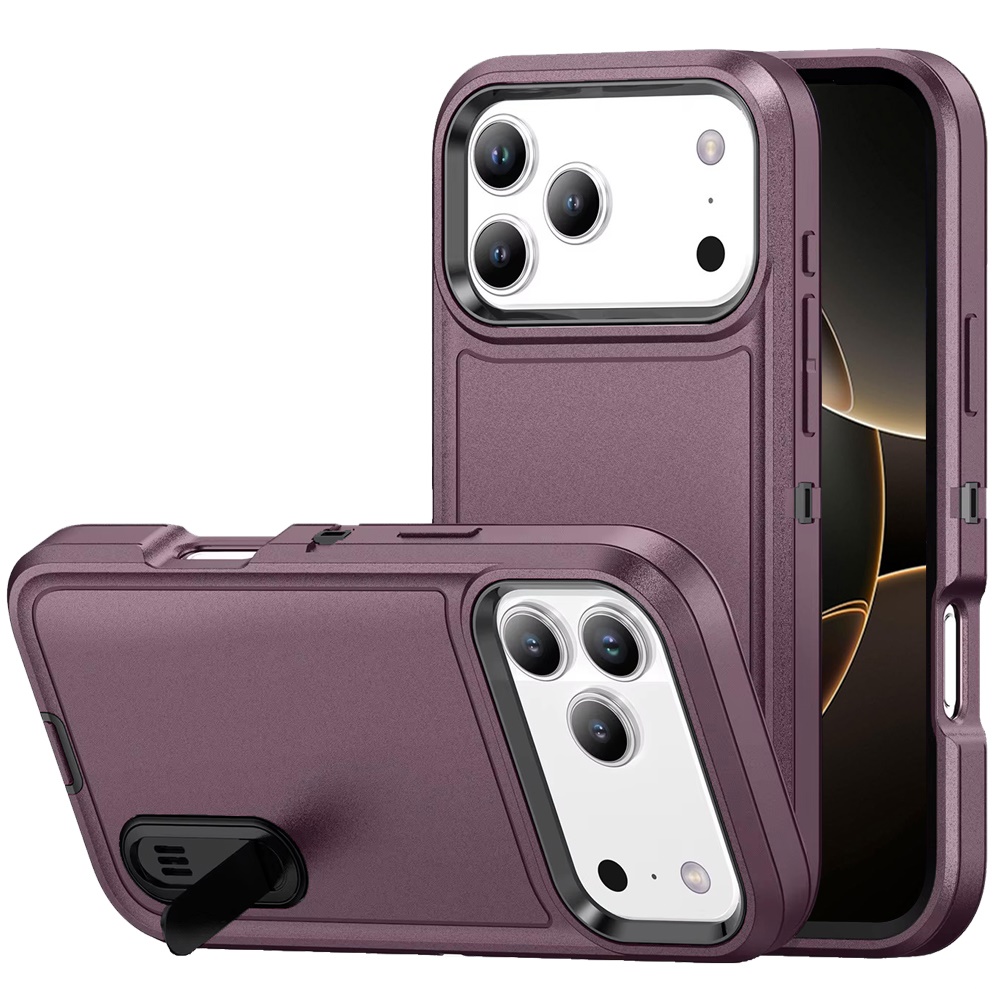 Für iPhone 17 Pro Max Peak 3-in-1 Robuste Hybrid Hülle mit Ständer - Schwarz - Bild 7 von 20