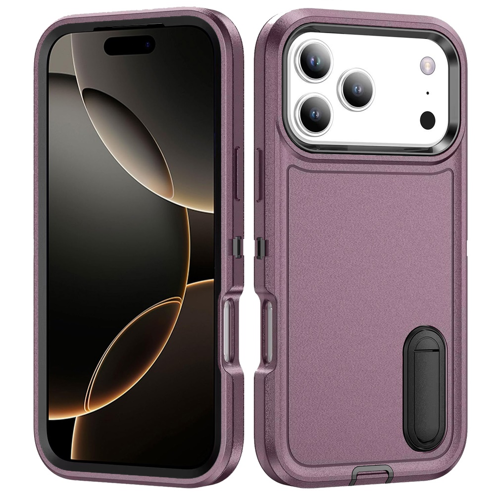 Für iPhone 17 Pro Max Peak 3-in-1 Robuste Hybrid Hülle mit Ständer - Schwarz - Bild 8 von 20