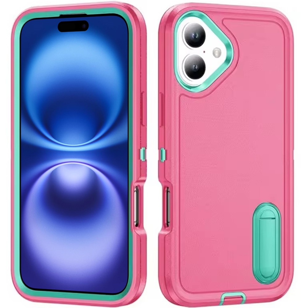 For iPhone 17 PEAK 3in1 Toughest Hybrid with Stand Cover Case - Teal/Hot Pink | eBay For iPhone 17 PEAK 3in1 Toughest Hybrid with Stand Cover Case - Teal/Hot Pink | eBay