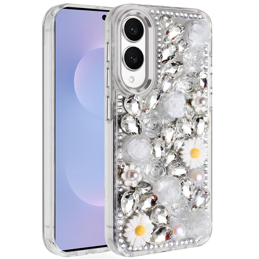 For Samsung Galaxy S25 Edge Full Bling Floral Glitter Case -  - Bild 8 von 18