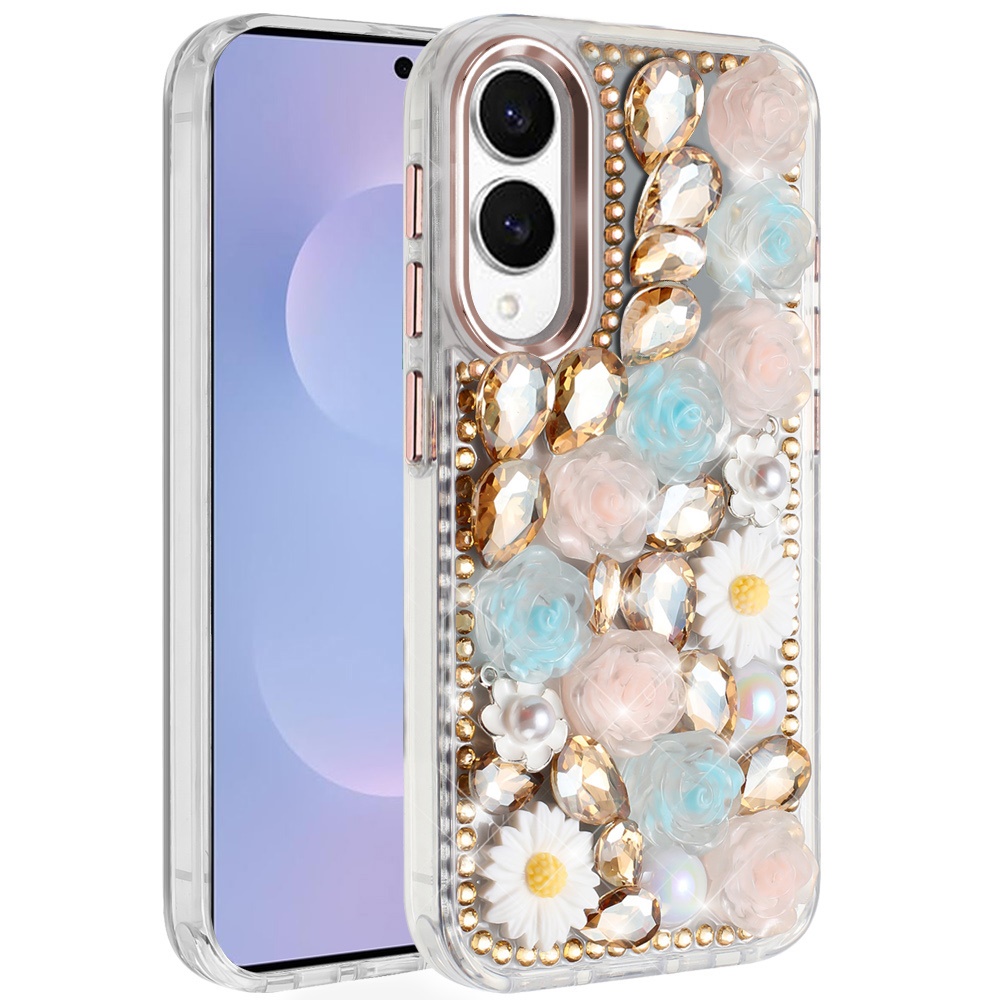 For Samsung Galaxy S25 Edge Full Bling Floral Glitter Case -  - Bild 10 von 18