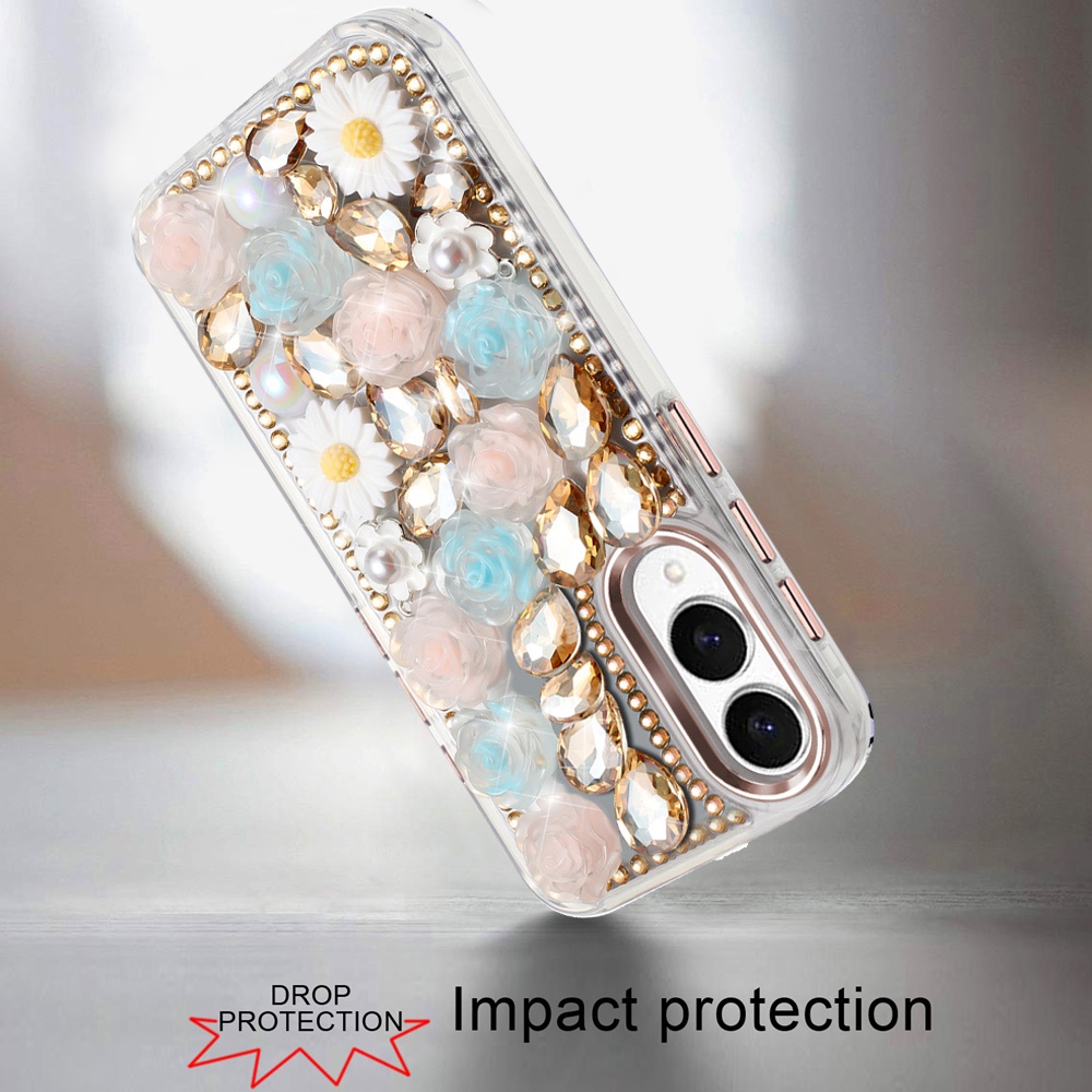 For Samsung Galaxy S25 Edge Full Bling Floral Glitter Case -  - Bild 12 von 18