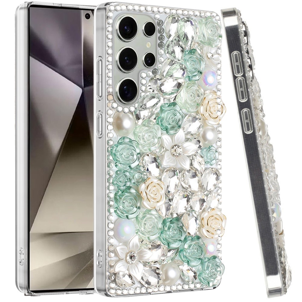 Für Samsung s25 Ultra Rose Flower Full Diamond Bling Steine -  - Bild 10 von 21