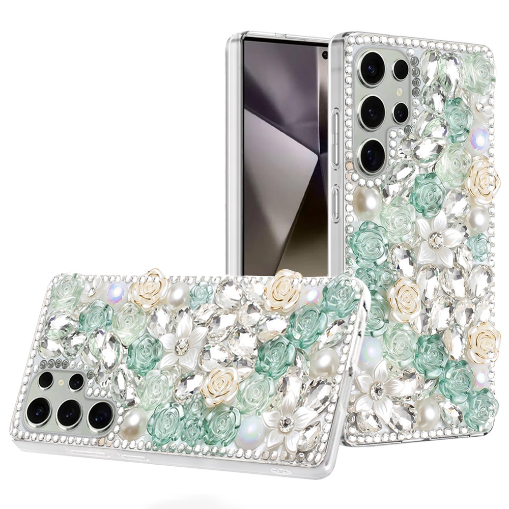 Für Samsung s25 Ultra Rose Flower Full Diamond Bling Steine -  - Bild 11 von 21