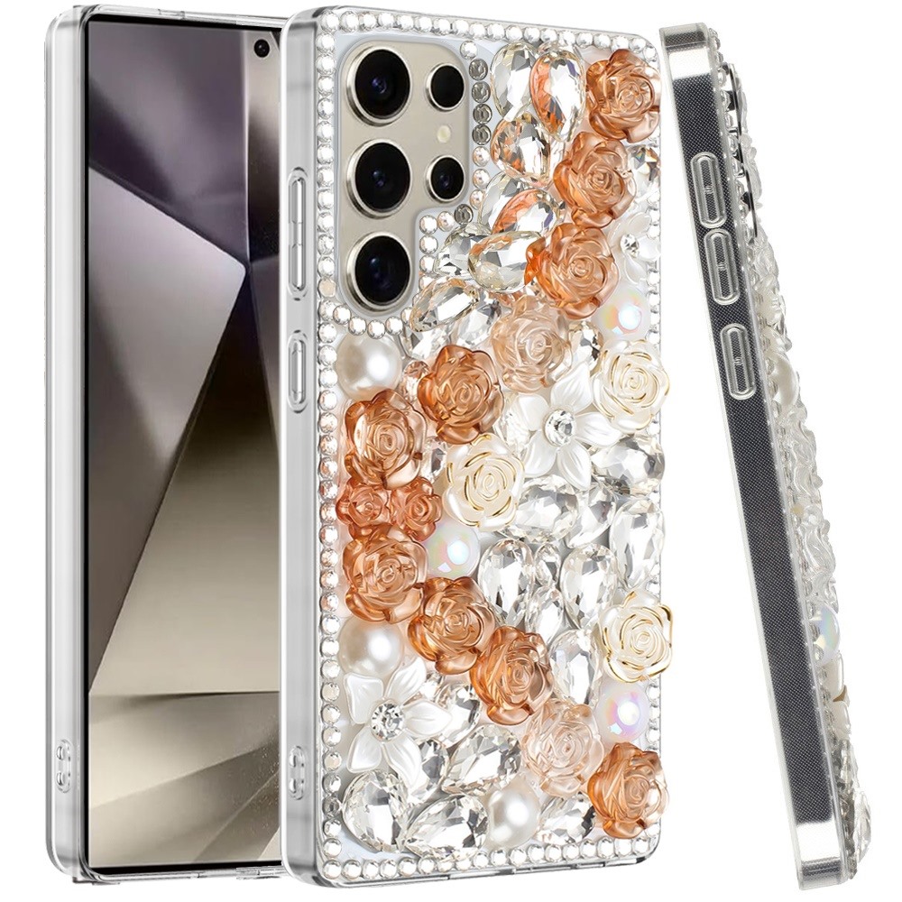 Für Samsung s25 Ultra Rose Flower Full Diamond Bling Steine -  - Bild 13 von 21