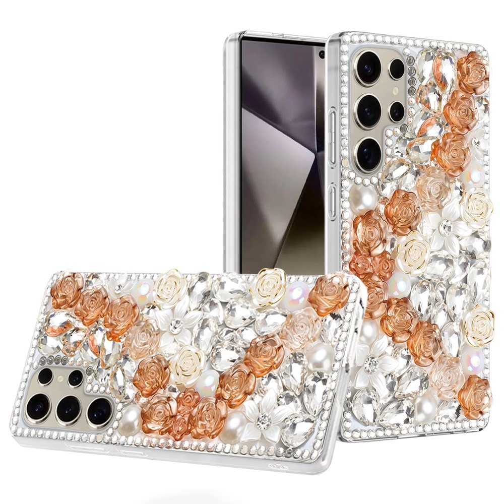 Für Samsung s25 Ultra Rose Flower Full Diamond Bling Steine -  - Bild 14 von 21