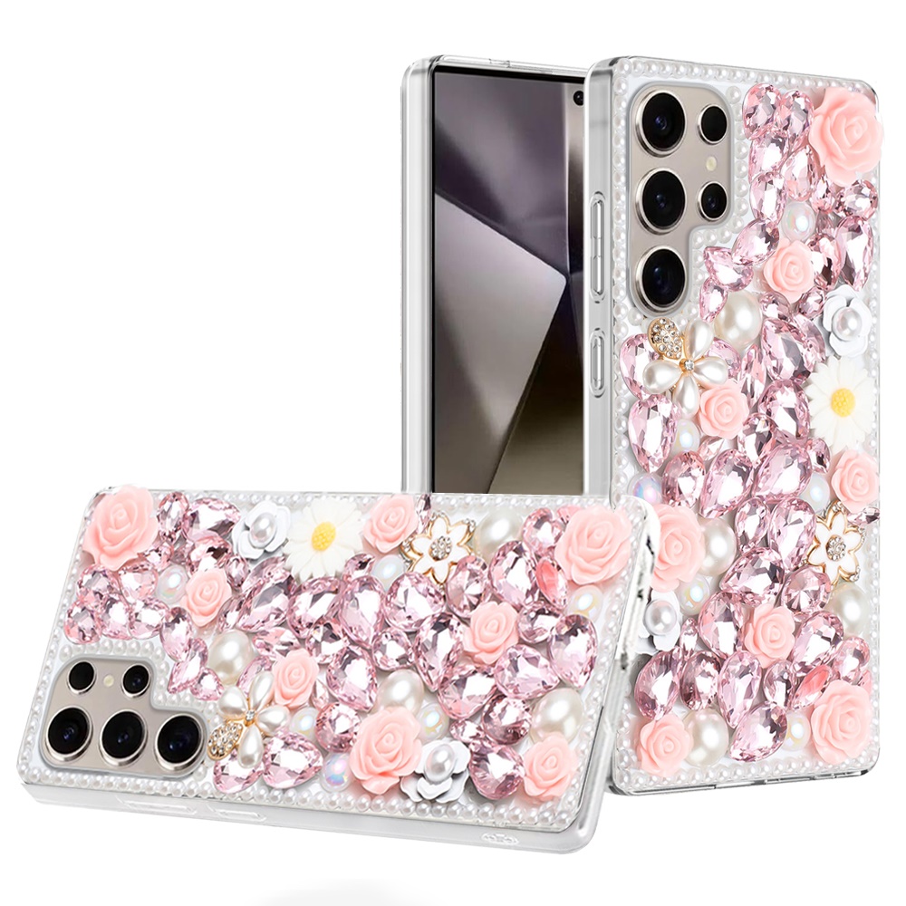 Für Samsung s25 Ultra Rose Flower Full Diamond Bling Steine -  - Bild 5 von 21