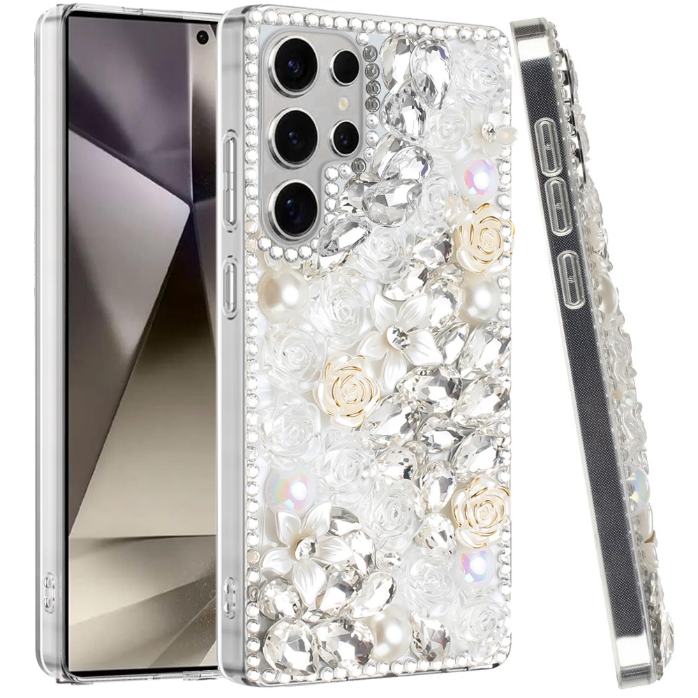 Für Samsung s25 Ultra Rose Flower Full Diamond Bling Steine -  - Bild 3 von 21