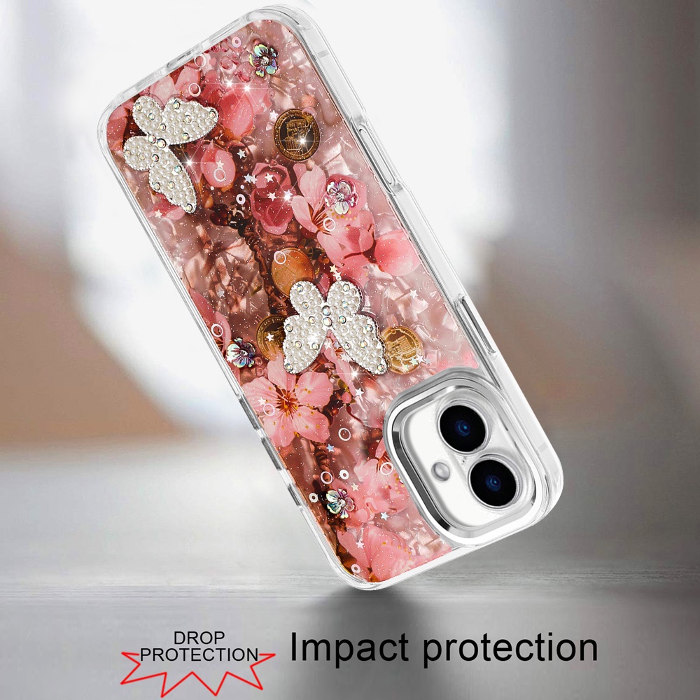 For iPhone 6 6." Epoxy Glitter Butterfly Case with HQ Metal Buttons - Bild 16 von 24