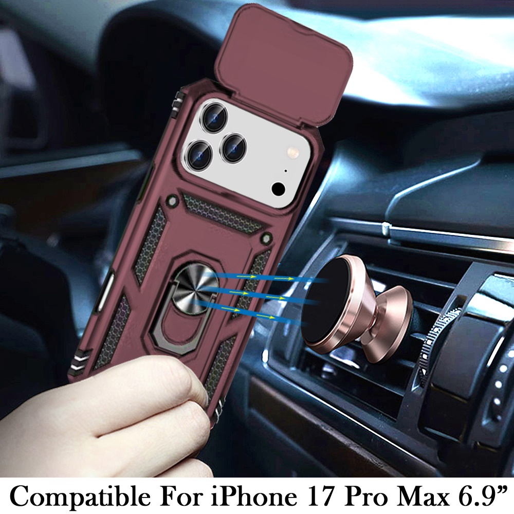 Für iPhone 17 Pro Max Magnet Ring Ständer Kamera Schutz Hülle - - Bild 2 von 15