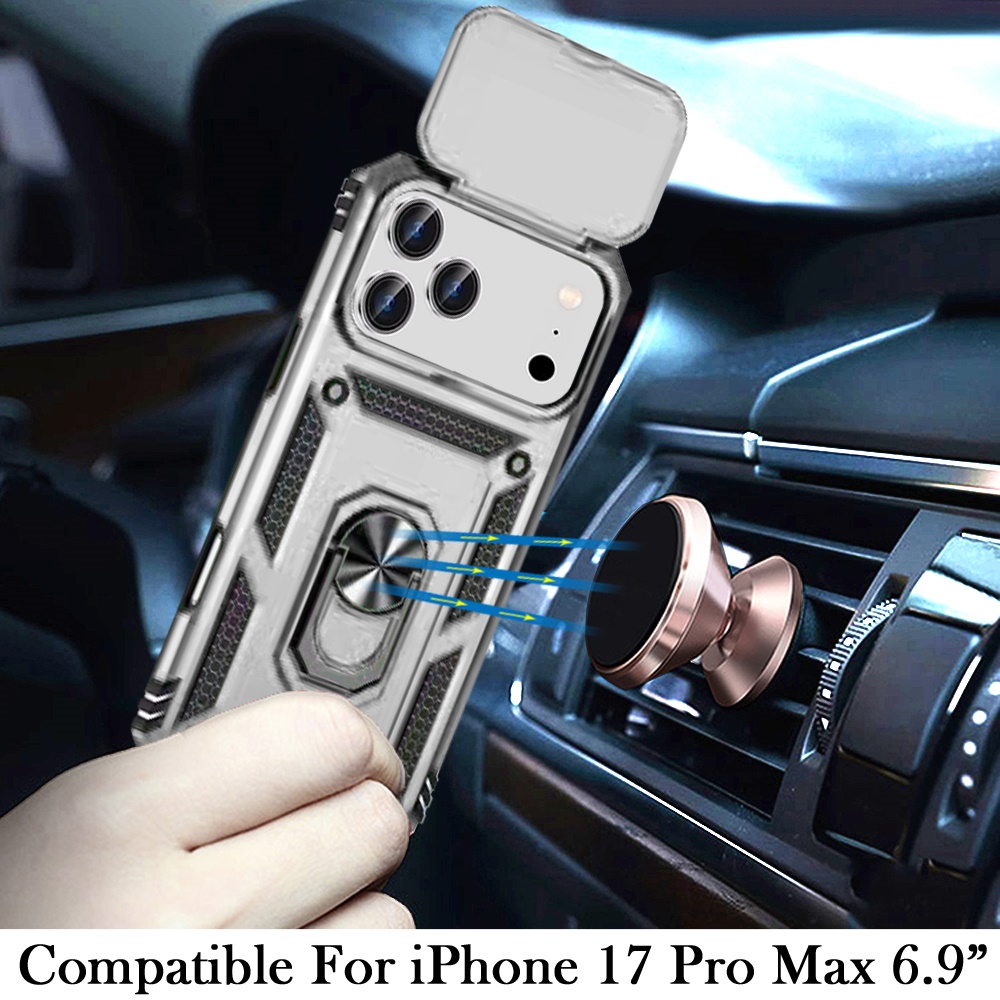 Für iPhone 17 Pro Max Magnet Ring Ständer Kamera Schutz Hülle - - Bild 8 von 15