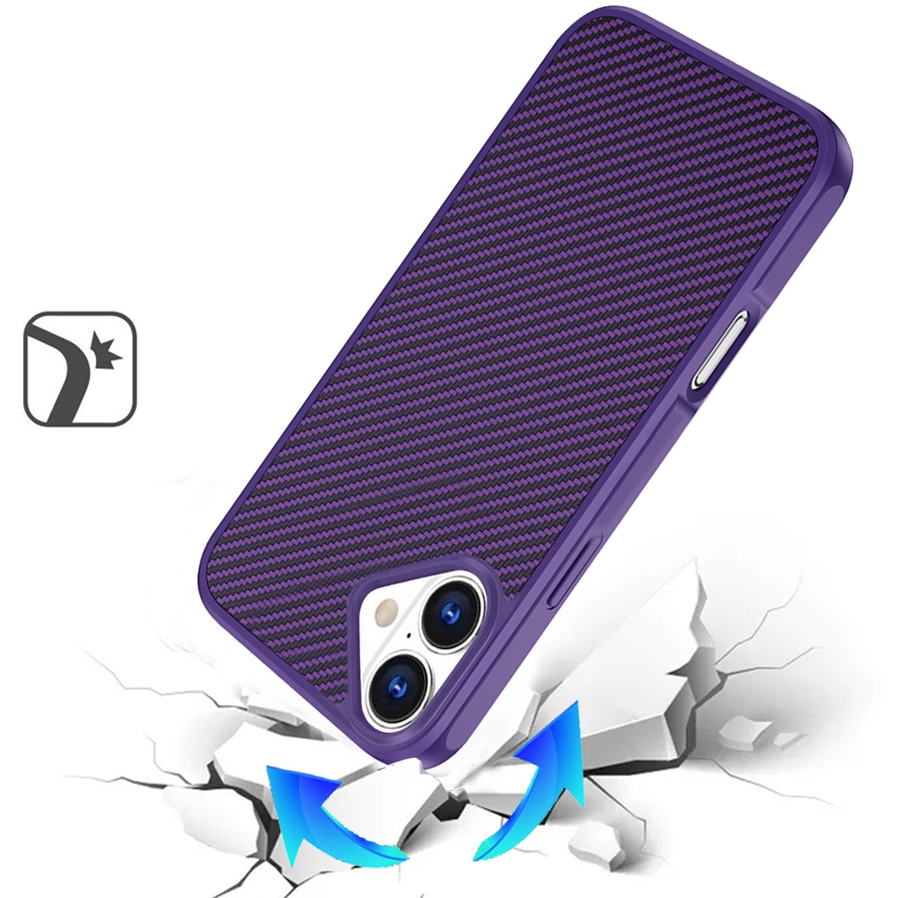 For iPhone 17 Carbon Fiber Magnetic Ring Case - , 2.0mm Thick - Bild 1 von 12