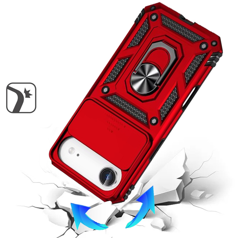 For iPhone 17 Air: Magnetic Ring Stand Protective Case -  - Bild 4 von 9