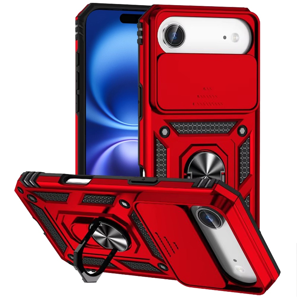 For iPhone 17 Air: Magnetic Ring Stand Protective Case -  - Bild 6 von 9