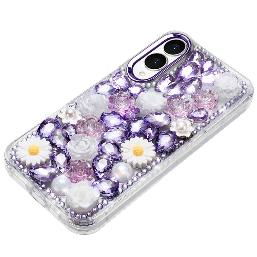 For Samsung Galaxy S25 Edge Full Bling Floral Glitter Case -  - Bild 13 von 18