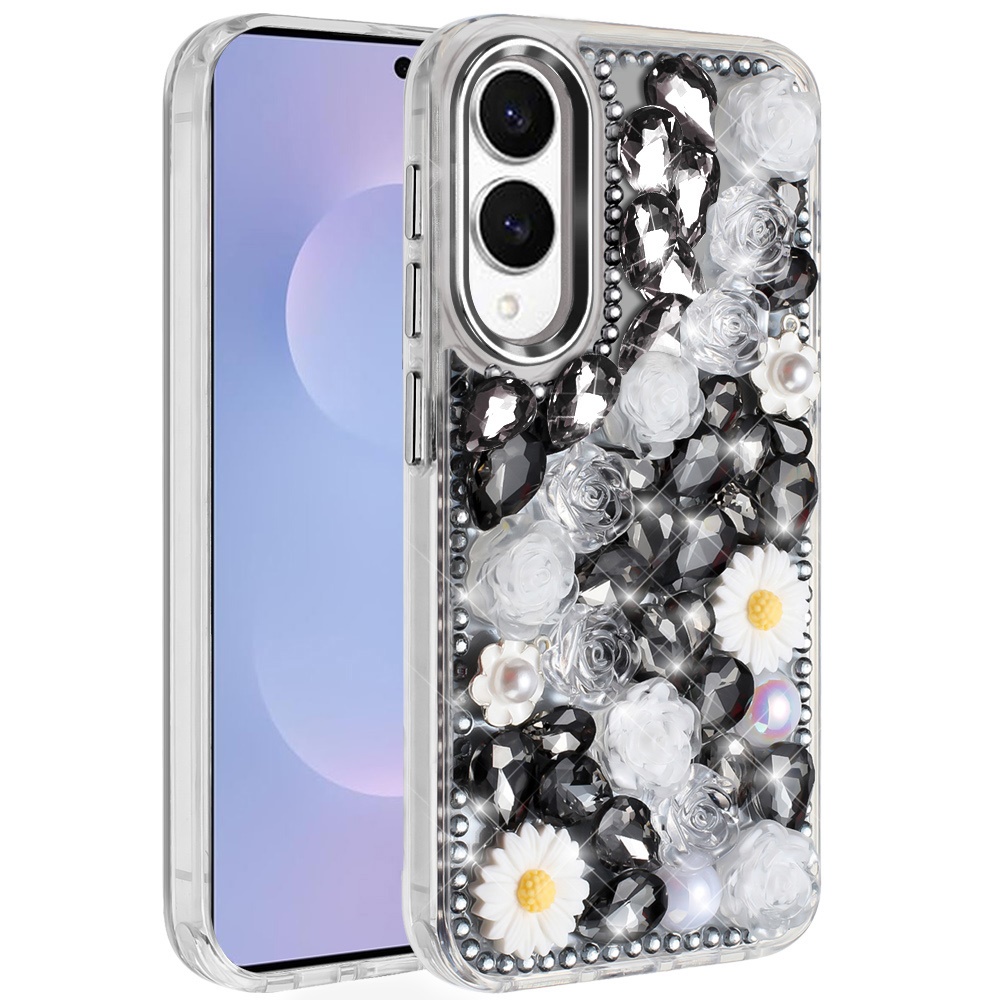 For Samsung Galaxy S25 Edge Full Bling Floral Glitter Case -  - Bild 5 von 18