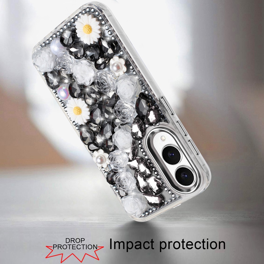 For Samsung Galaxy S25 Edge Full Bling Floral Glitter Case -  - Bild 6 von 18