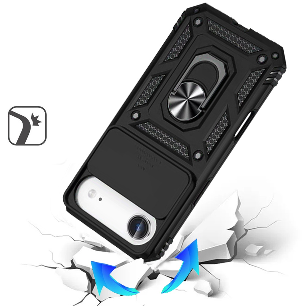 For iPhone 17 Air: Magnetic Ring Stand Protective Case -  - Bild 7 von 9