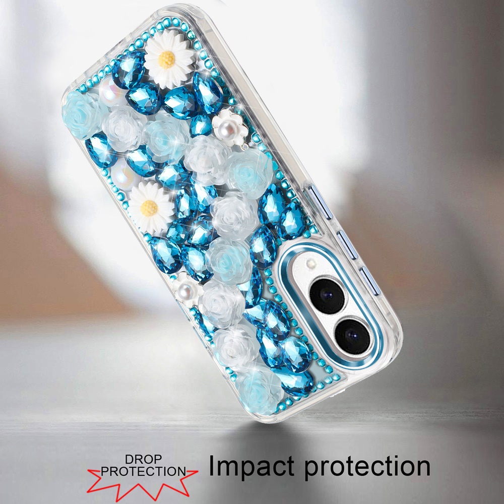For Samsung Galaxy S25 Edge Full Bling Floral Glitter Case -  - Bild 17 von 18