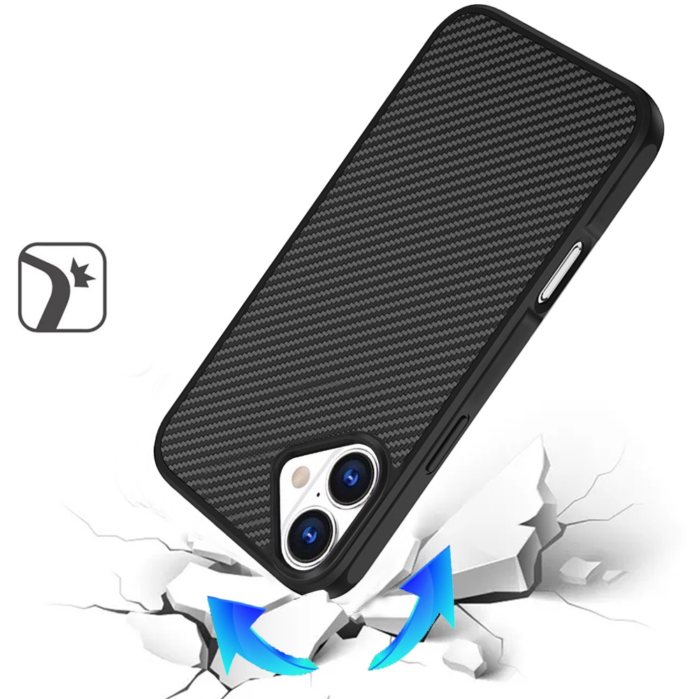 For iPhone 17 Carbon Fiber Magnetic Ring Case - , 2.0mm Thick - Bild 6 von 12