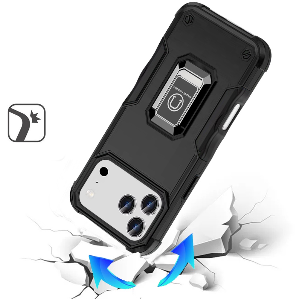 Für iPhone 17 Pro Max OPTIMUM Magnet Ring Ständer Hybrid Case Hülle - - Bild 9 von 15