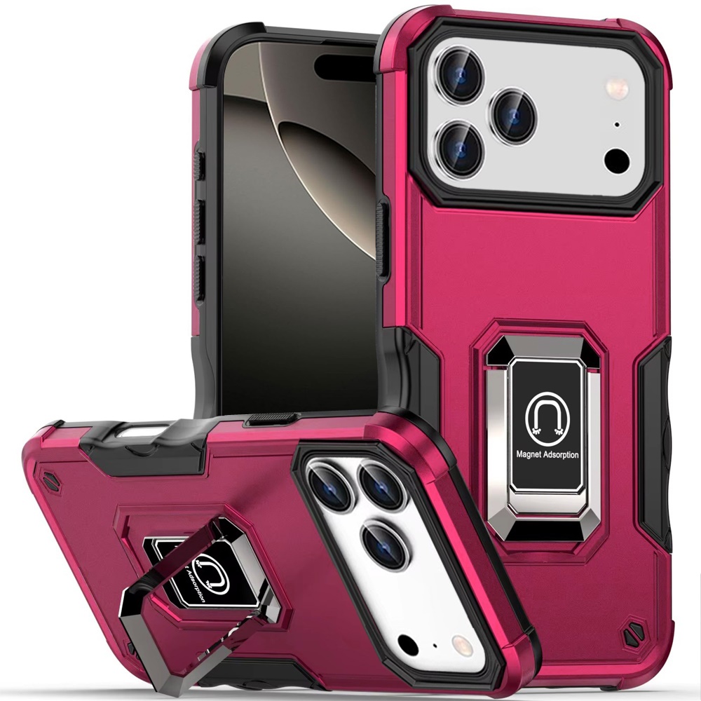 Für iPhone 17 Pro Max OPTIMUM Magnet Ring Ständer Hybrid Case Hülle - - Bild 11 von 15