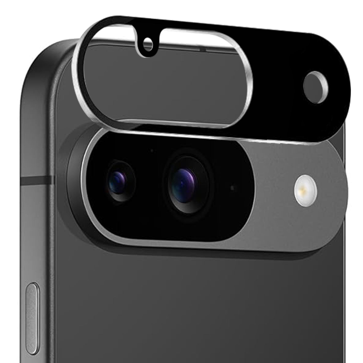 For Google Pixel 9 Camera Lens Colored Edge Tempered(2.5D) - Black