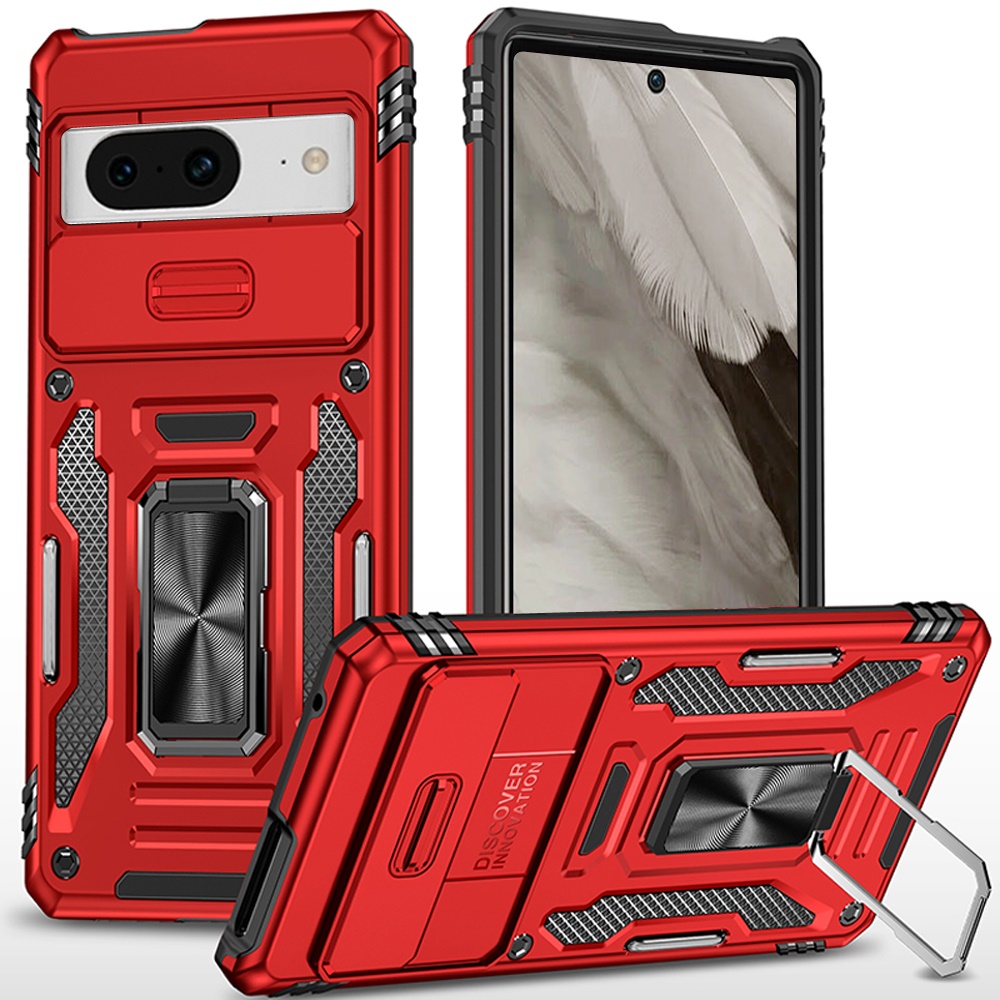 For Google Pixel 8 5G Tough Metal Ring Hybrid Case Cover - - Picture 8 of 10