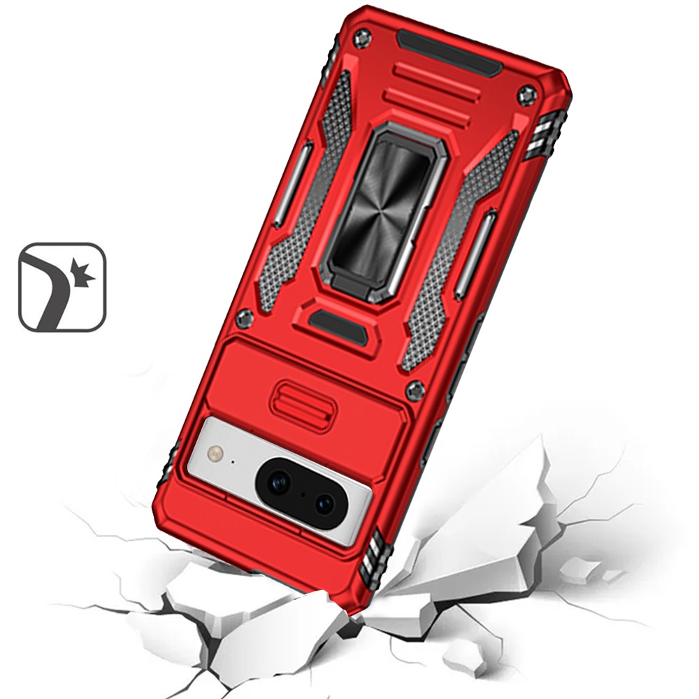 For Google Pixel 8 5G Tough Metal Ring Hybrid Case Cover - - Picture 9 of 10