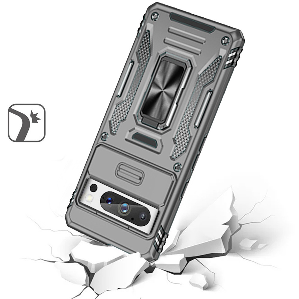 For Google Pixel 9 Tough Metal Ring Movable Camera Case Cover - - Picture 9 of 16