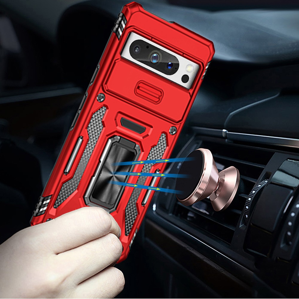 For Google Pixel 9 Tough Metal Ring Movable Camera Case Cover - - Picture 12 of 16
