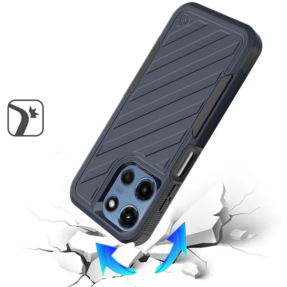 For Moto G Stylus 5G 2025 Noble lined shockproof dual layer hybrid - Black/Black - Bild 4 von 9