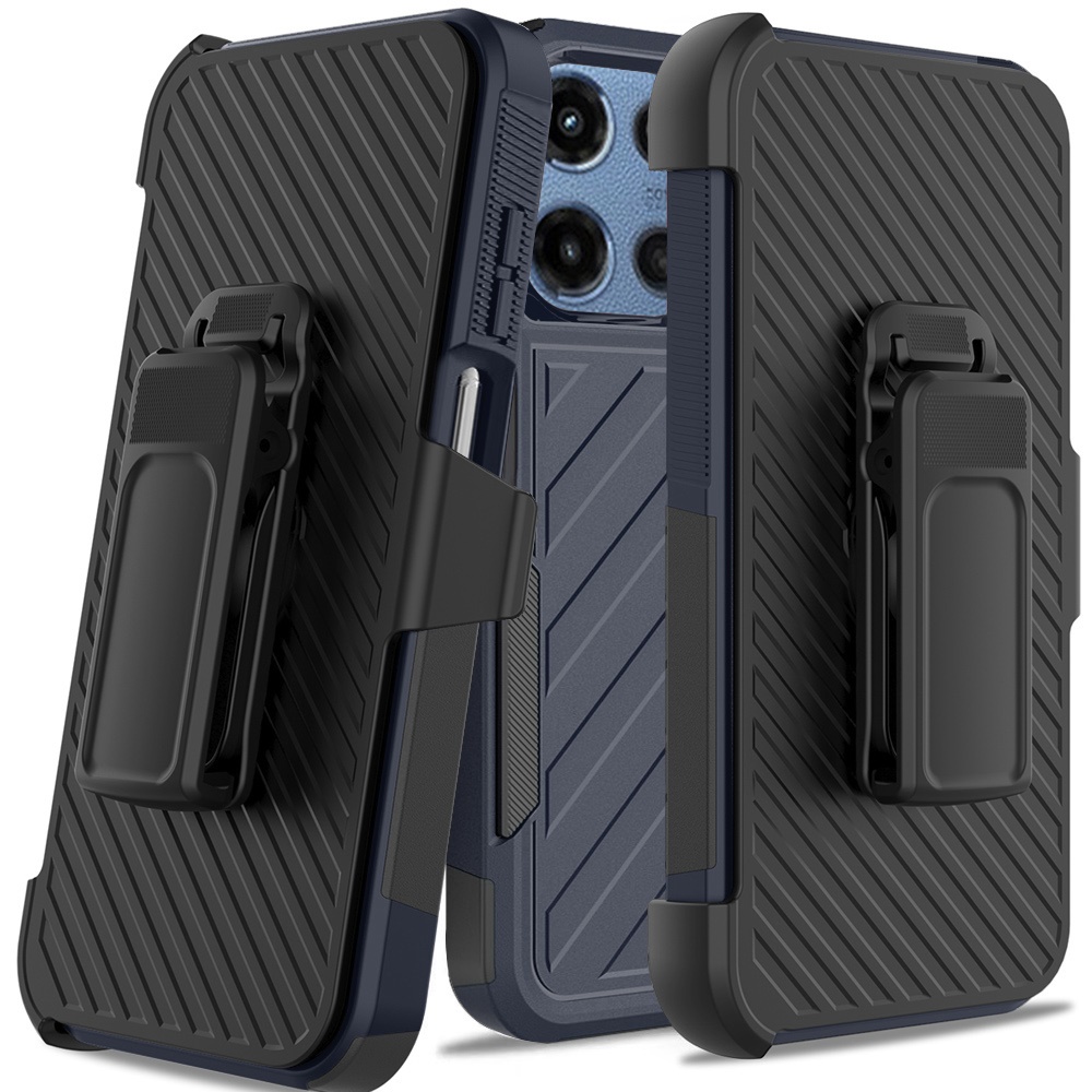 For Moto G Stylus 5G 2025 Noble lined shockproof dual layer hybrid - Black/Black - Bild 5 von 9