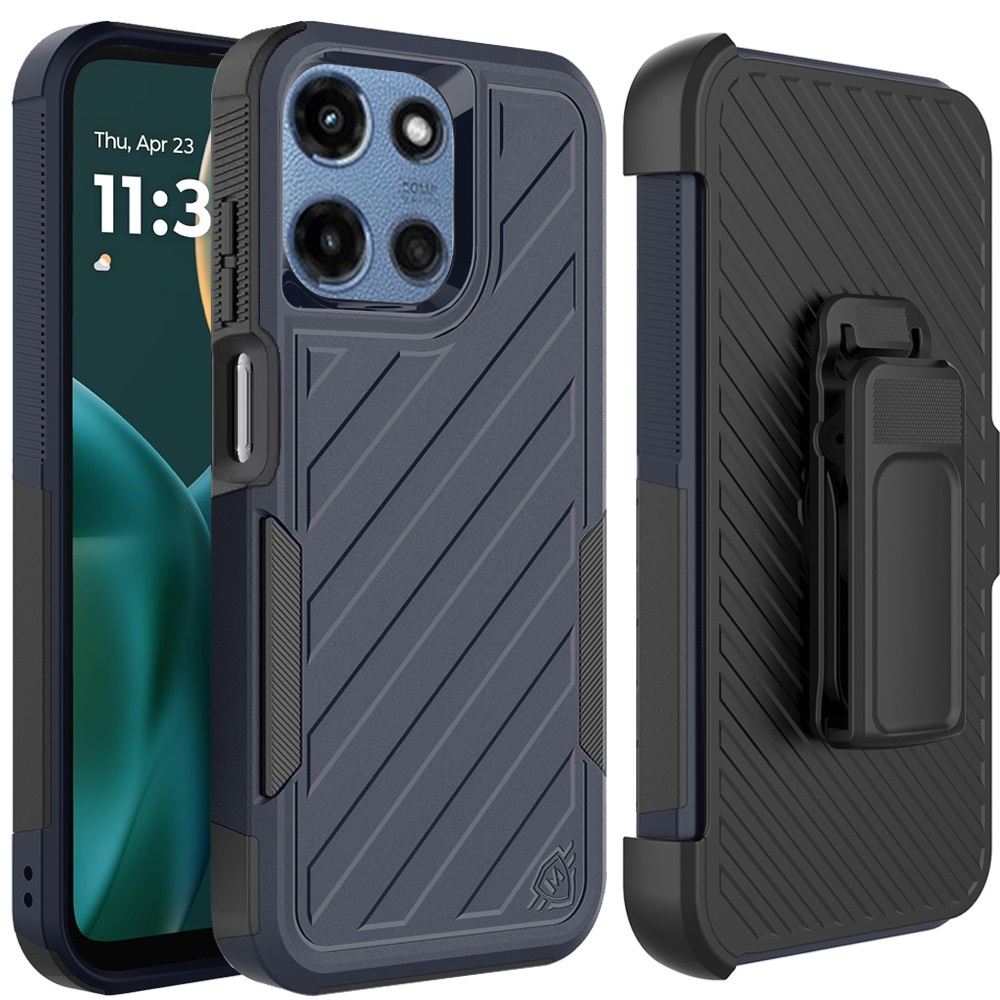 For Moto G Stylus 5G 2025 Noble lined shockproof dual layer hybrid - Black/Black - Bild 6 von 9