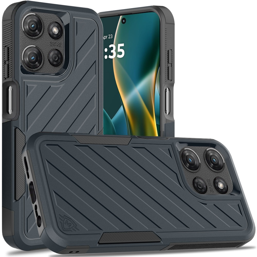 Für Moto G Stylus 5G 2025 Dual Layer Stoßfeste Hülle - Dunkellila/Schwarz - Bild 9 von 36