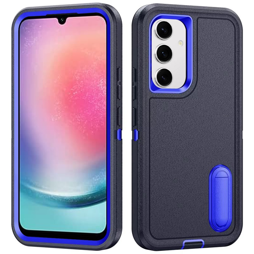 For Samsung Galaxy A26 Tough Hybrid 3-in-1 Case with Stand - Black/Black - Picture 6 of 12
