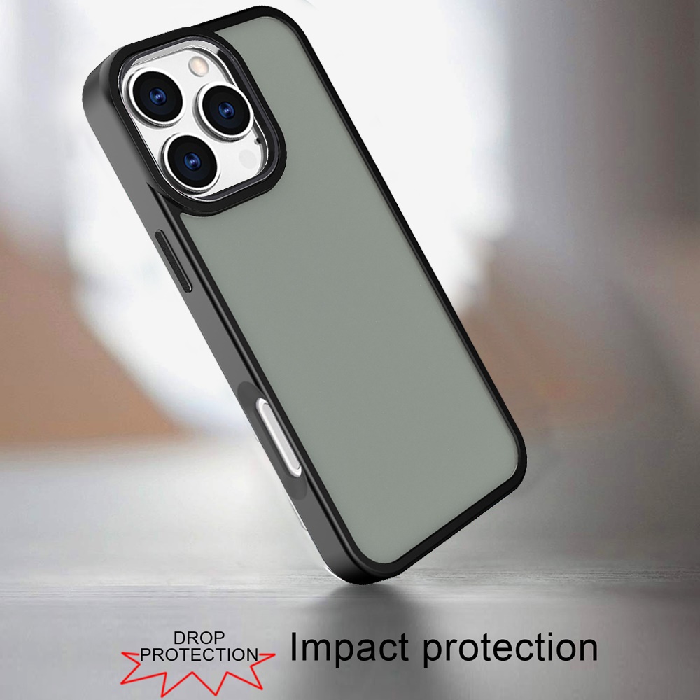 For iPhone 16 Pro Max Acrylic Metal Button Hybrid Case - | eBay