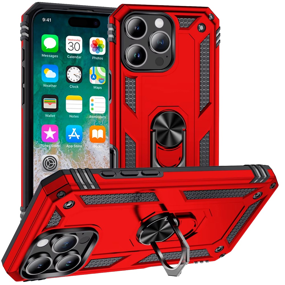 Iphone 15 Pro Ring Stand Niunisi Magnetic Case For IPhone 15 Pro Case With Stand, Slim Kickstand With Screen... Iphone 15 Pink