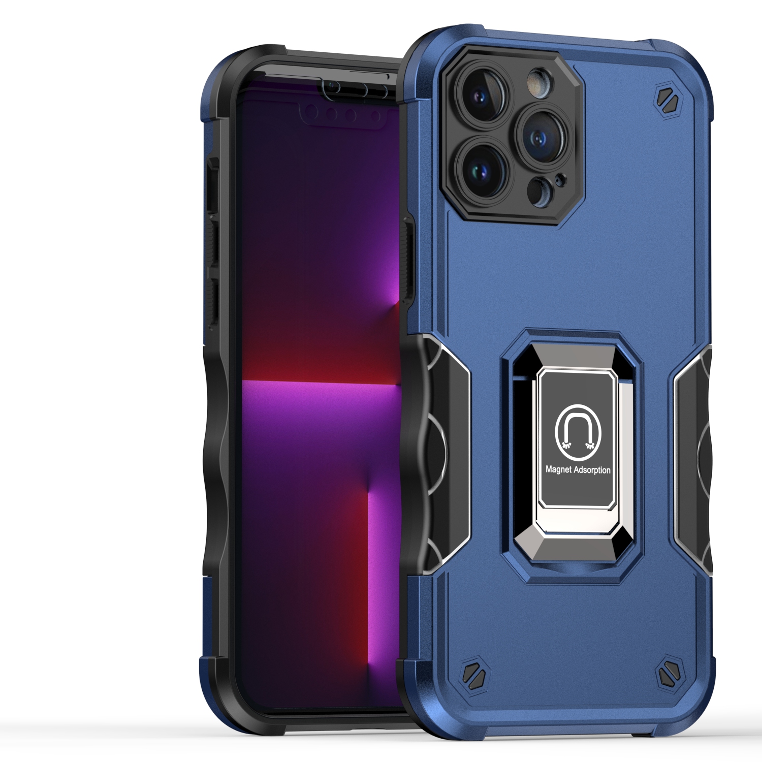 Funda híbrida con soporte de anillo magnético OPTIMUM para iPhone 15 Pro - - Imagen 13 de 17