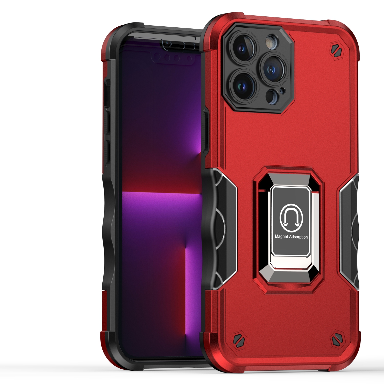 Funda híbrida con soporte de anillo magnético OPTIMUM para iPhone 15 Pro - - Imagen 9 de 17