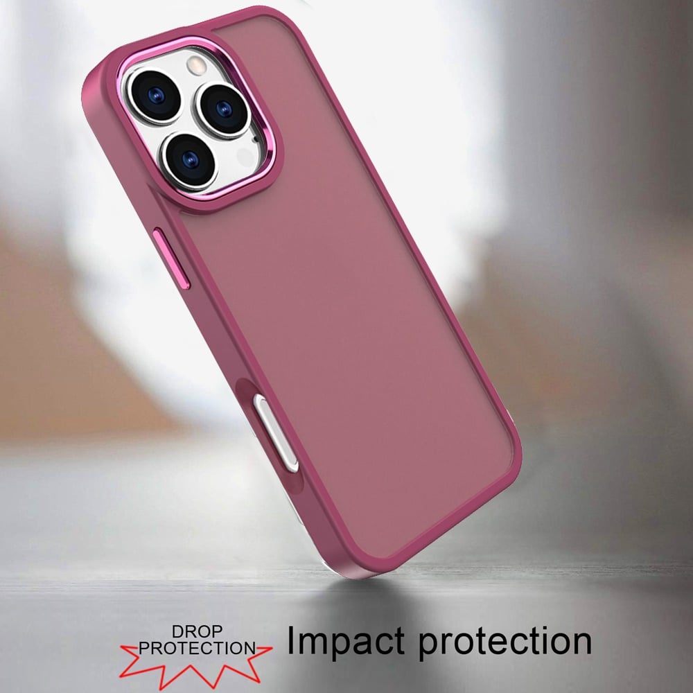 For iPhone 16 Pro Max Acrylic Metal Button Hybrid Case - | eBay